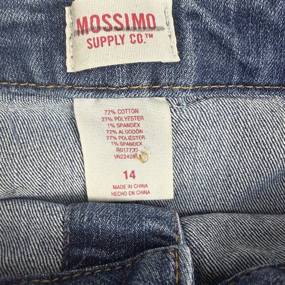 Mossimo Button Front Denim Skirt Size 14 A-Line Back Pockets Y2K Casual Preppy - Picture 4 of 5